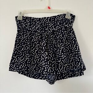 Forever 21 Dark Blue Polka Dot Shorts lightweight flowy